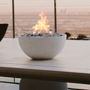 dekko concrete serenade outdoor fireplace table