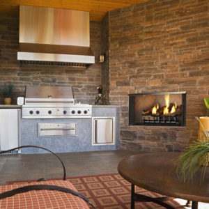 Villa Gas outdoor fireplace in niagara