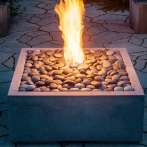 outdoor fireplace table