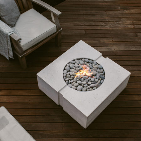 dekko concrete bravo outdoor gas fireplace