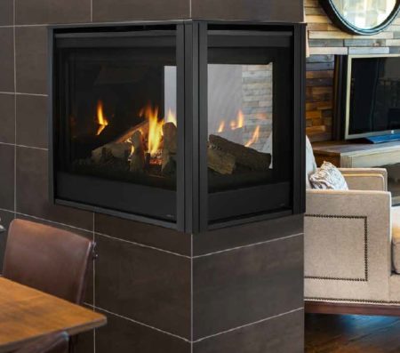 majestic pearl II peninsula gas fireplace